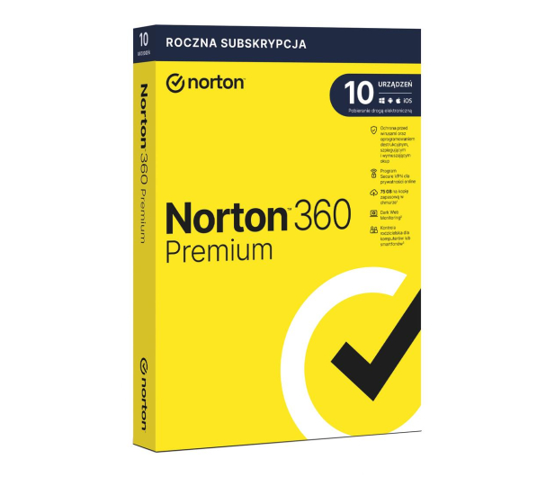 NortonLifeLock 360 Premium 10st. (12m.) VPN backup kontrola rodzicielska